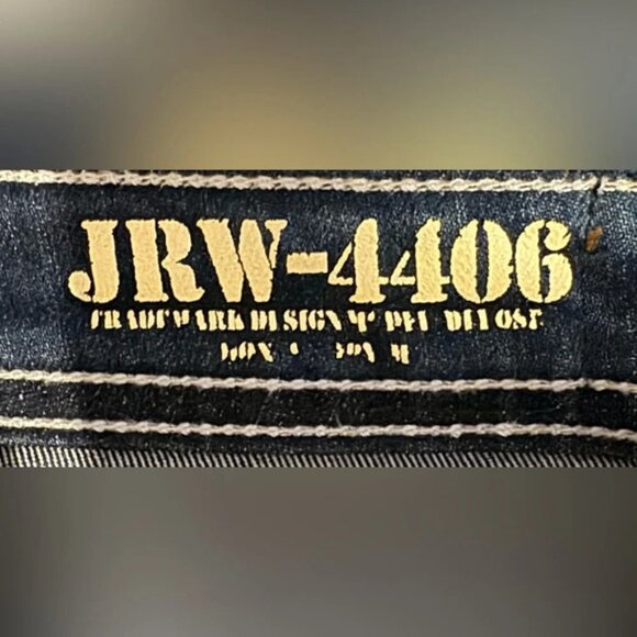 Y2K Jrag  Famous Denim LA Jeans JRW 4406 blue embellished street studded US30 - Picture 8 of 10
